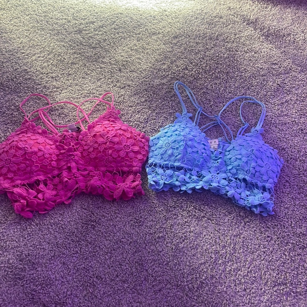 BLUE AND PINK BRALETTE TOPS | 💙💙💓💓